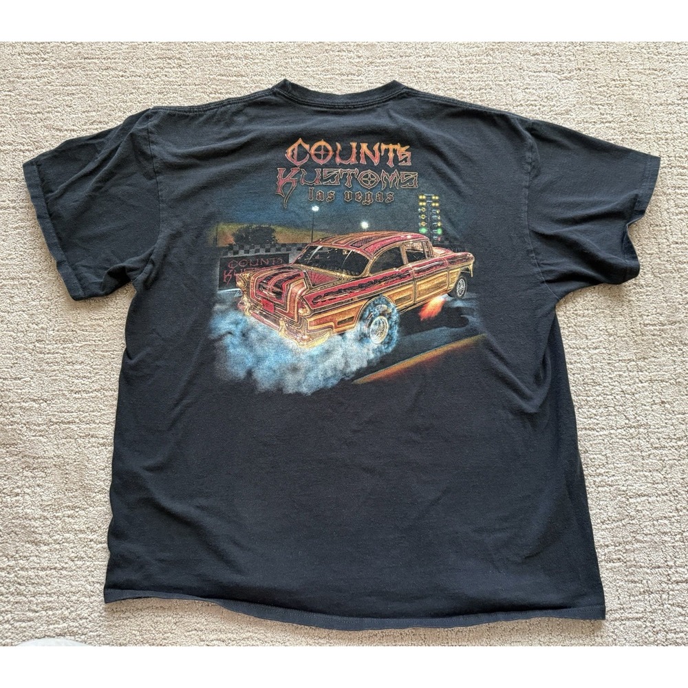 Counts Kustoms of Las Vegas Black XL T-Shirt Cool Automotive Graphic T-Shirt GUC - Picture 5 of 6